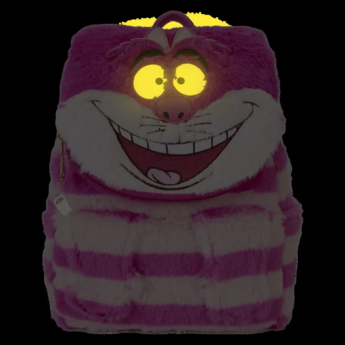 Loungefly Bags and Wallets Unisex Alice In Wonderland Exclusive Cheshire Cat Plush Light Up Mini Backpack Loungefly Bags and Wallets Unisex Alice In Wonderland Exclusive Cheshire Cat Plush Light Up Mini Backpack