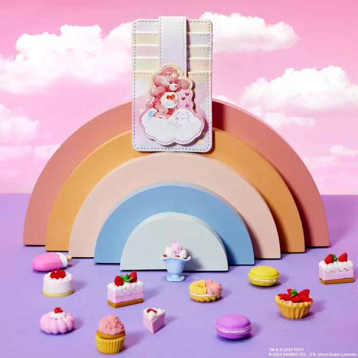 Loungefly Bags and Wallets Unisex Care Bears X Sanrio Exclusive Hello Kitty and Friends CareALot Card Holder Loungefly Bags and Wallets Unisex Care Bears X Sanrio Exclusive Hello Kitty and Friends CareALot Card Holder