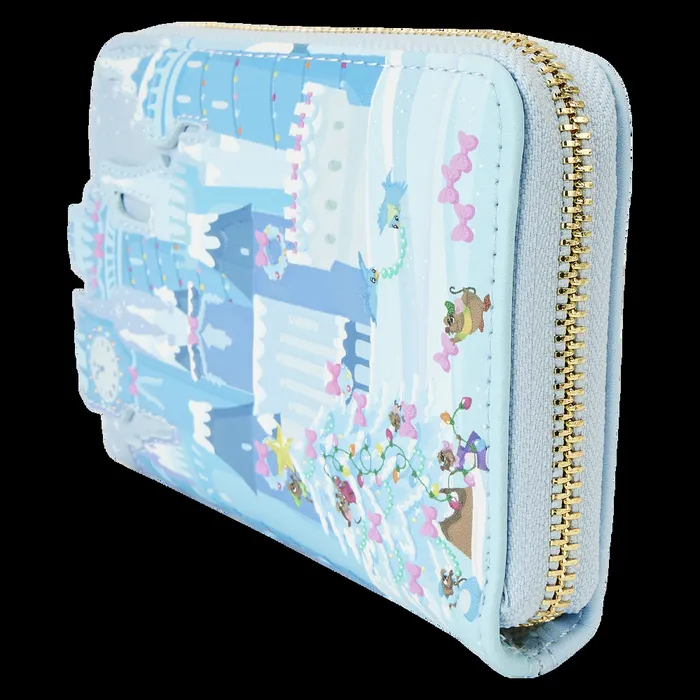Loungefly Bags and Wallets Unisex Cinderella Exclusive Holiday Castle Zip Around Wallet Loungefly Bags and Wallets Unisex Cinderella Exclusive Holiday Castle Zip Around Wallet