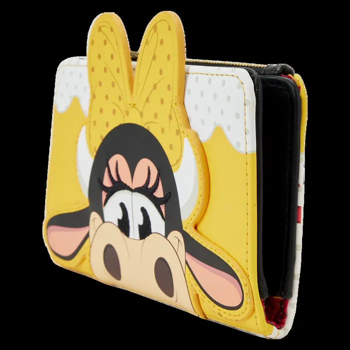 Loungefly Bags and Wallets Unisex Clarabelle Cow Cosplay Bifold Wallet Loungefly Bags and Wallets Unisex Clarabelle Cow Cosplay Bifold Wallet