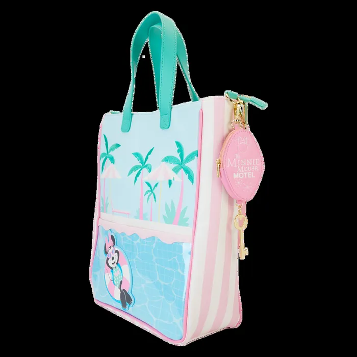 Loungefly Bags and Wallets Unisex Minnie Mouse Vacation Style Poolside Tote Bag With Coin Bag Loungefly Bags and Wallets Unisex Minnie Mouse Vacation Style Poolside Tote Bag With Coin Bag