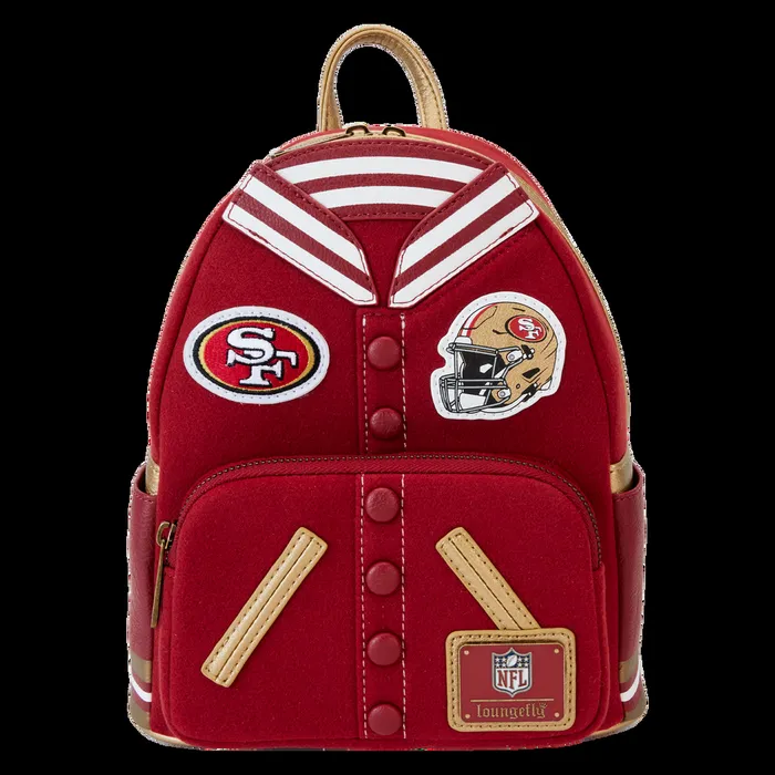 Loungefly Bags and Wallets Unisex NFL San Francisco 49ers Varsity Mini Backpack