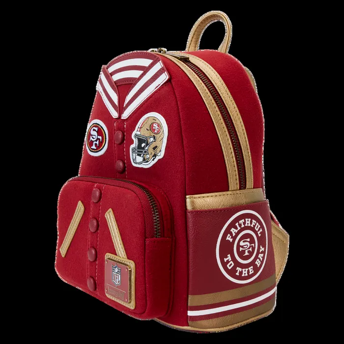 Loungefly Bags and Wallets Unisex NFL San Francisco 49ers Varsity Mini Backpack