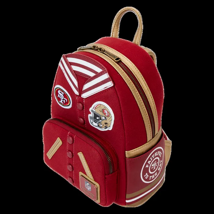 Loungefly Bags and Wallets Unisex NFL San Francisco 49ers Varsity Mini Backpack