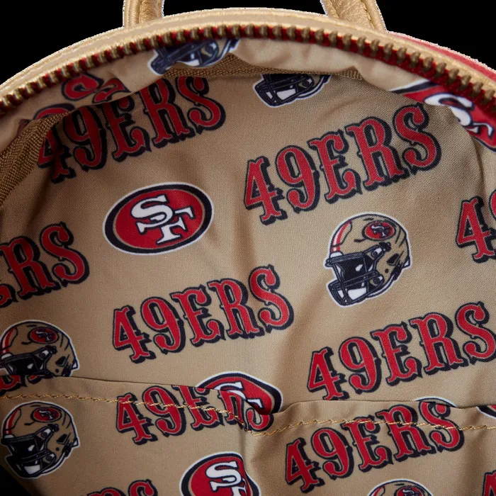 Loungefly Bags and Wallets Unisex NFL San Francisco 49ers Varsity Mini Backpack