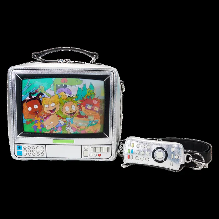 Loungefly Bags and Wallets Unisex Nickelodeon Retro TV Triple Lenticular Crossbody Bag With Coin Bag