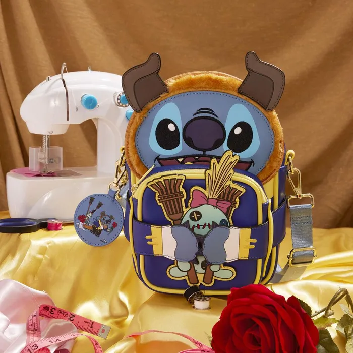 Loungefly Bags and Wallets Unisex Stitch In Beast Costume Exclusive Crossbuddies Cosplay Crossbody Bag With Coin Bag Loungefly Bags and Wallets Unisex Stitch In Beast Costume Exclusive Crossbuddies Cosplay Crossbody Bag With Coin Bag