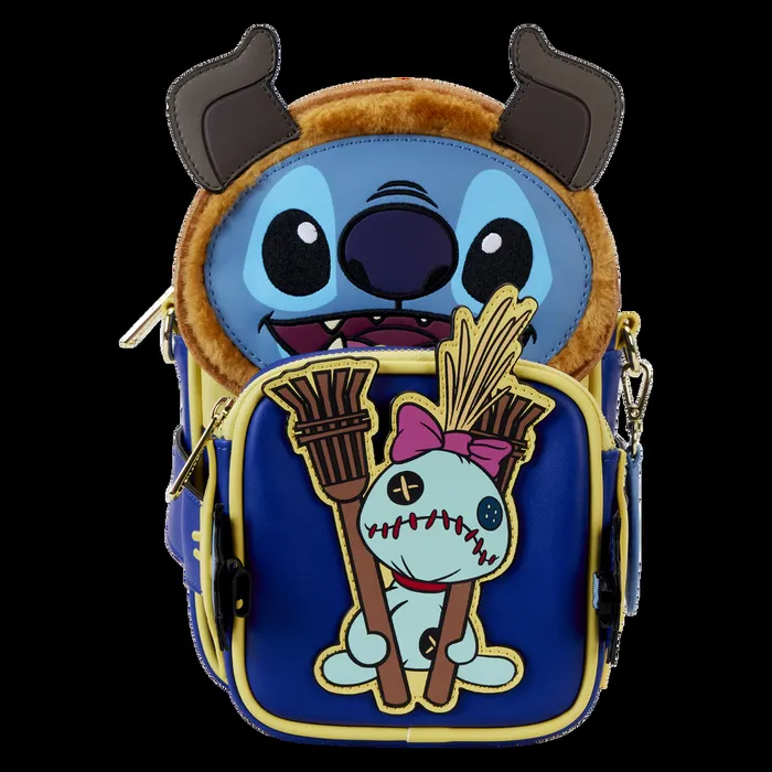 Loungefly Bags and Wallets Unisex Stitch In Beast Costume Exclusive Crossbuddies Cosplay Crossbody Bag With Coin Bag Loungefly Bags and Wallets Unisex Stitch In Beast Costume Exclusive Crossbuddies Cosplay Crossbody Bag With Coin Bag