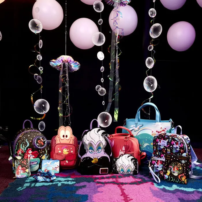 Loungefly Bags and Wallets Unisex The Little Mermaid 35th Anniversary Life Is The Bubbles AllOver Print Nylon Zipper Pouch Wristlet Loungefly Bags and Wallets Unisex The Little Mermaid 35th Anniversary Life Is The Bubbles AllOver Print Nylon Zipper Pouch Wristlet