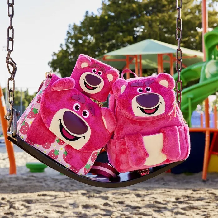Loungefly Crossbody Bags Unisex Toy Story Lotso Plush Berry Strap Crossbody Bag Loungefly Crossbody Bags Unisex Toy Story Lotso Plush Berry Strap Crossbody Bag