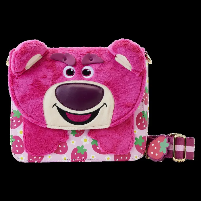Loungefly Crossbody Bags Unisex Toy Story Lotso Plush Berry Strap Crossbody Bag Loungefly Crossbody Bags Unisex Toy Story Lotso Plush Berry Strap Crossbody Bag