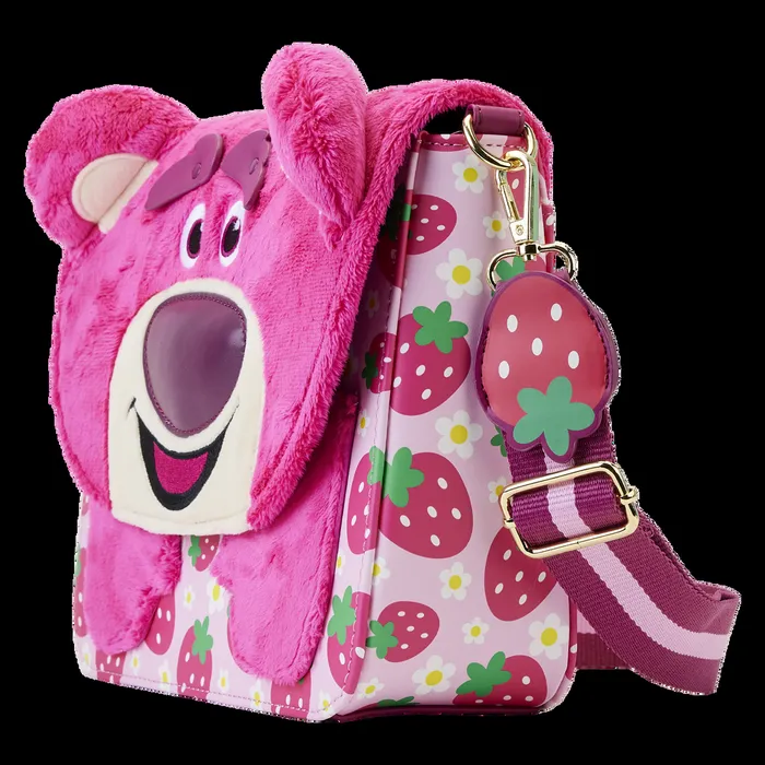 Loungefly Crossbody Bags Unisex Toy Story Lotso Plush Berry Strap Crossbody Bag Loungefly Crossbody Bags Unisex Toy Story Lotso Plush Berry Strap Crossbody Bag