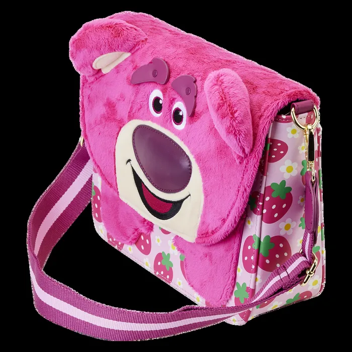 Loungefly Crossbody Bags Unisex Toy Story Lotso Plush Berry Strap Crossbody Bag Loungefly Crossbody Bags Unisex Toy Story Lotso Plush Berry Strap Crossbody Bag