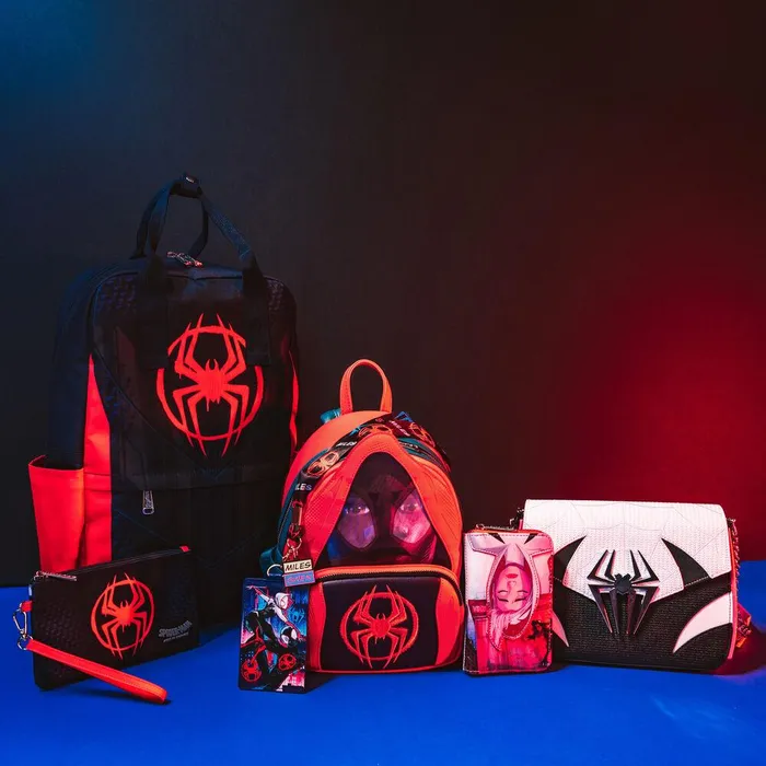 Loungefly Small Accessories Unisex SpiderVerse Miles Morales and SpiderGwen Lanyard With Card Holder Loungefly Small Accessories Unisex SpiderVerse Miles Morales and SpiderGwen Lanyard With Card Holder