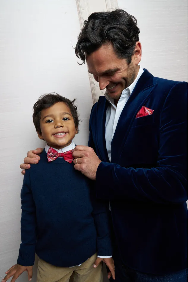 LoveShackFancy Bastow Tartan Bow Tie Cheery Red Kids Mommy and Me