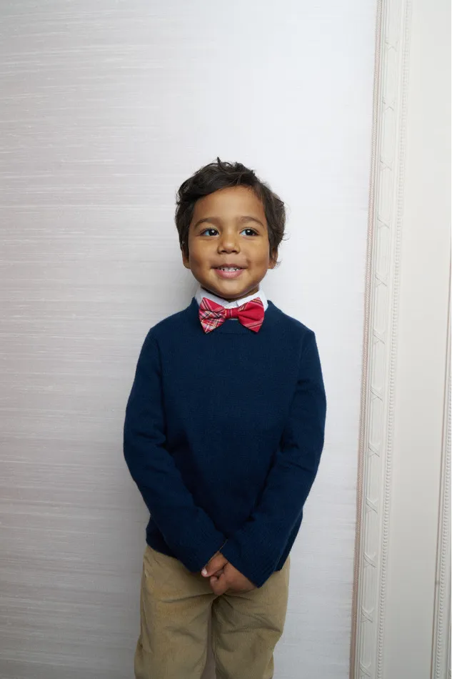 LoveShackFancy Bastow Tartan Bow Tie Cheery Red Kids Mommy and Me