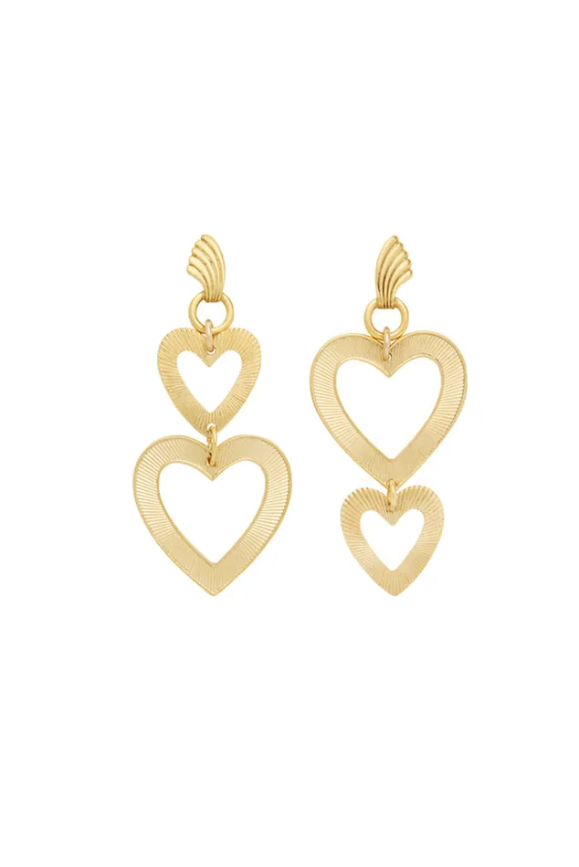 LoveShackFancy BrinkerEliza Lover Earrings Gold Women Jewelry