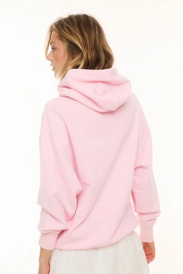 LoveShackFancy Lalita Hoodie Powder Pink Women Tees and Fleece