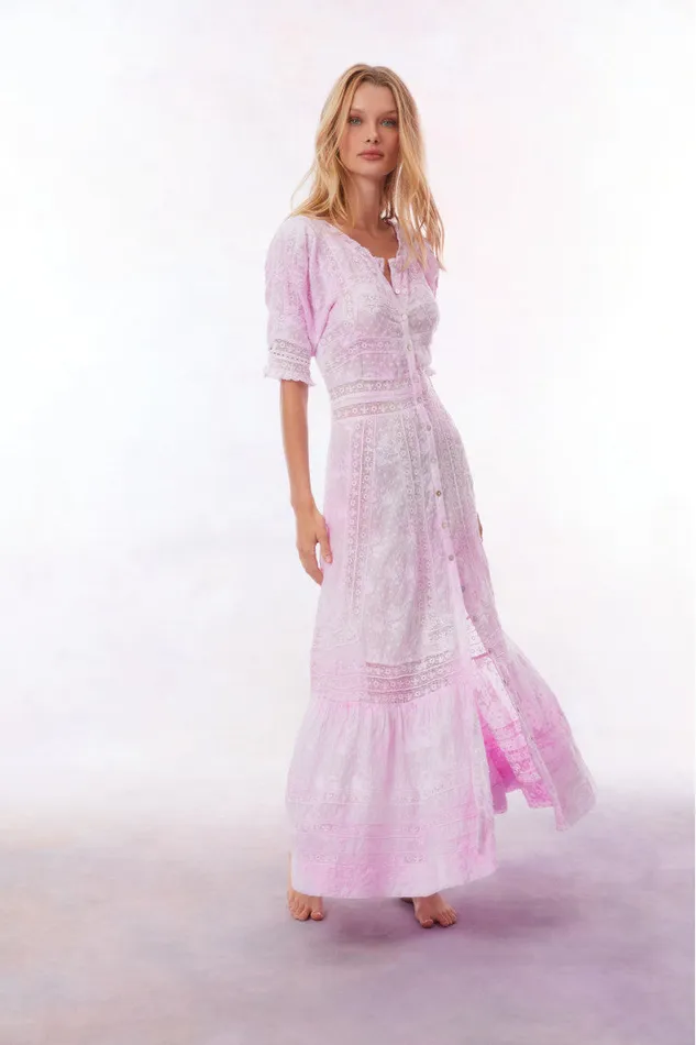 LoveShackFancy Minka Maxi Dress Peony Pink Women Dresses LoveShackFancy Minka Maxi Dress Peony Pink Women Dresses