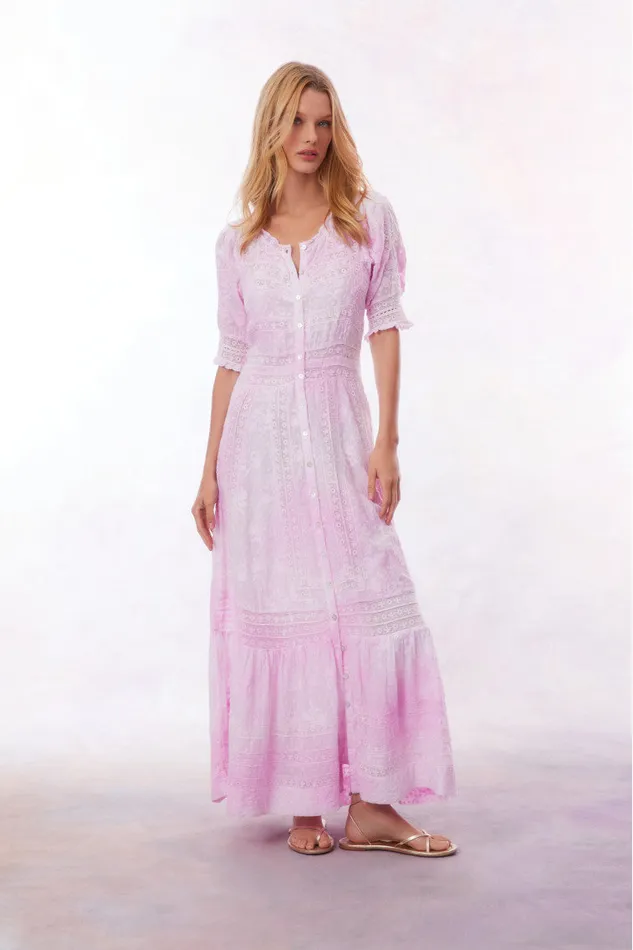 LoveShackFancy Minka Maxi Dress Peony Pink Women Dresses LoveShackFancy Minka Maxi Dress Peony Pink Women Dresses