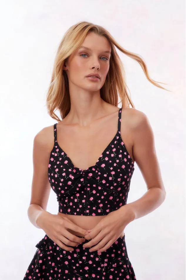 LoveShackFancy Ridgeson Active Bra Belle Reverie Ditsy Women Active
