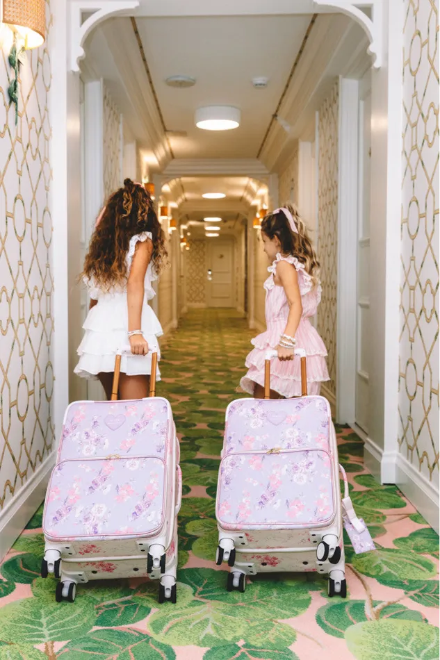 LoveShackFancy State Logan CarryOn Suitcase Happy Thoughts WomenKids Bags and Travel