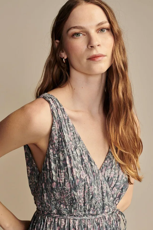 Lucky Brand Dresses Beachy Breazy Maxi Dress Blue Multi 8211 Women