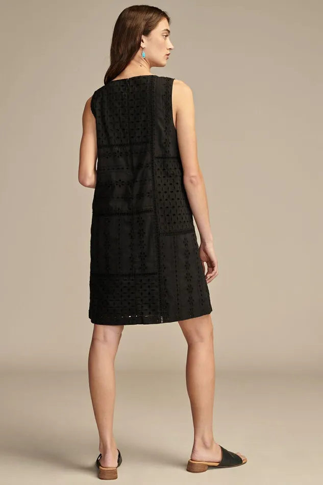 Lucky Brand Dresses Eyelet Mix Shift Mini Dress Meteorite 8211 Women