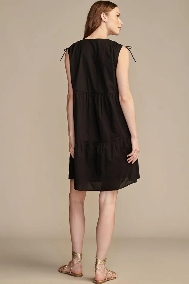 Lucky Brand Dresses Poplin Shoulder Cinched Mini Dress Meteorite 8211 Women