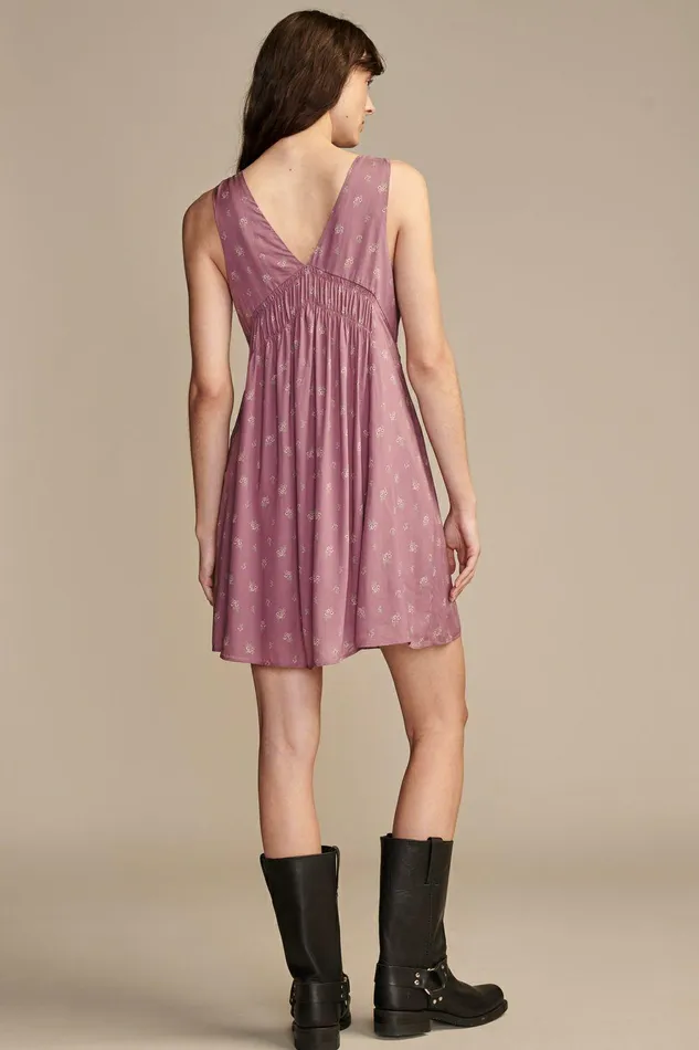 Lucky Brand Dresses Smocked V Dress Berry Multi 8211 Women