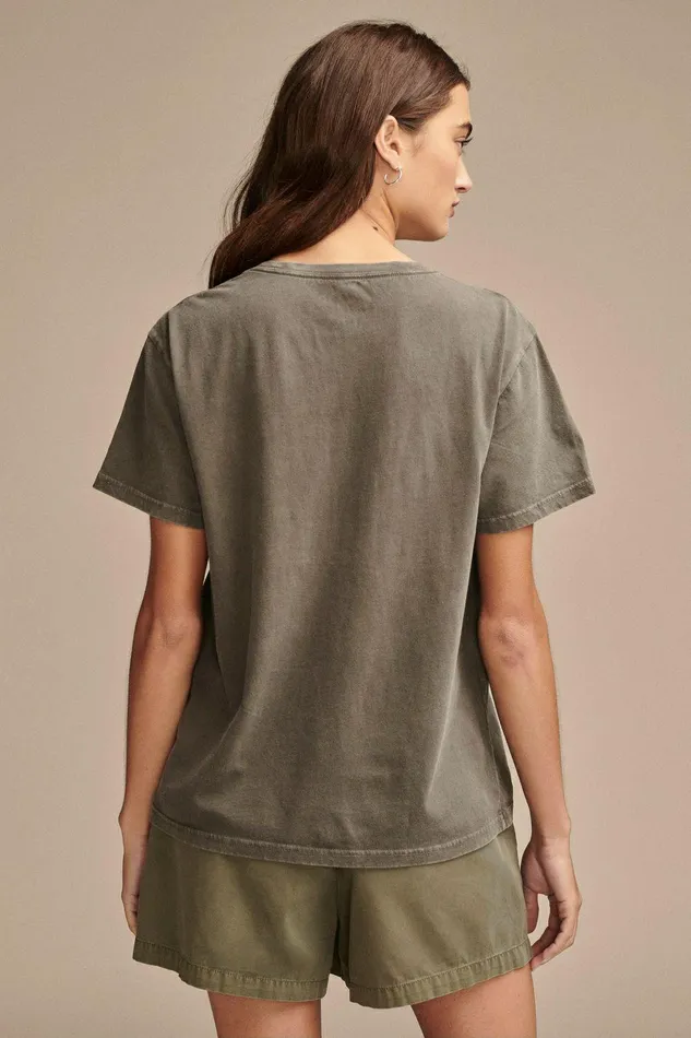 Lucky Brand Graphic Tees Acdc Embellished Boyfriend Tee Pavement 8211 Women