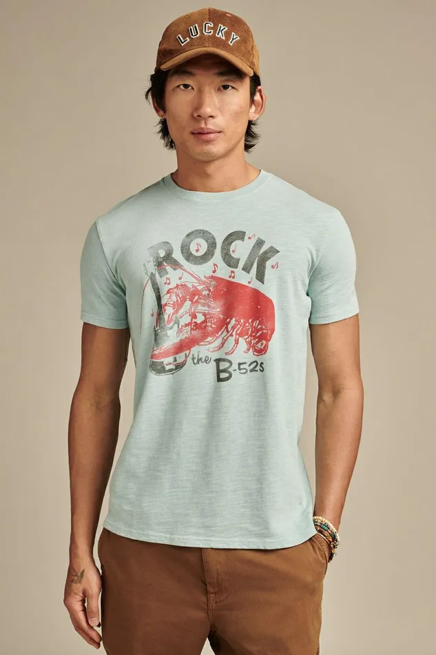 Lucky Brand Graphic Tees B52s Rock Lobster Starlight Blue 8211 Men