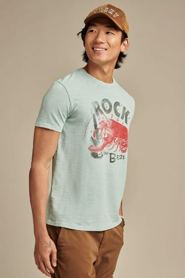 Lucky Brand Graphic Tees B52s Rock Lobster Starlight Blue 8211 Men