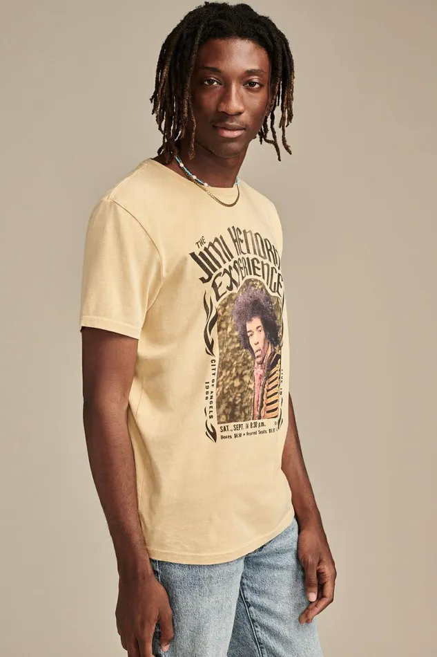 Lucky Brand Graphic Tees Jimi Hendrix Photo Pebble 8211 Men