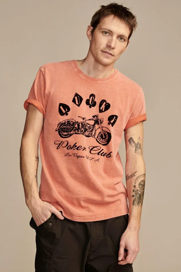 Lucky Brand Graphic Tees Lucky Poker Club Chili 8211 Men