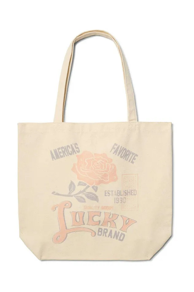 Lucky Brand Handbags Lucky Graphic Tote Natural 8211 Women