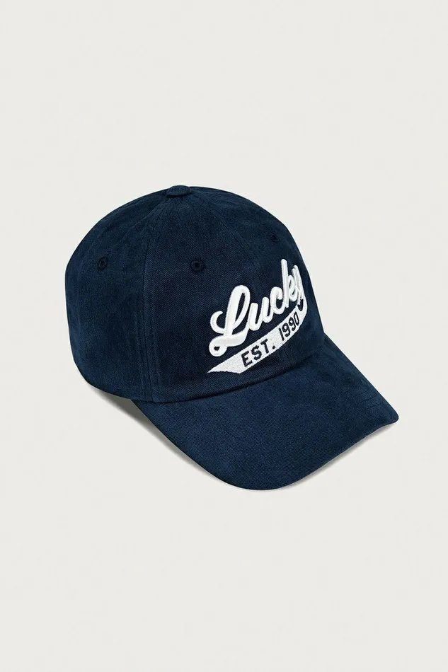 Lucky Brand Hats Lucky 1990 Embroidered Dad Hat Dark Blue 8211 WomenMen