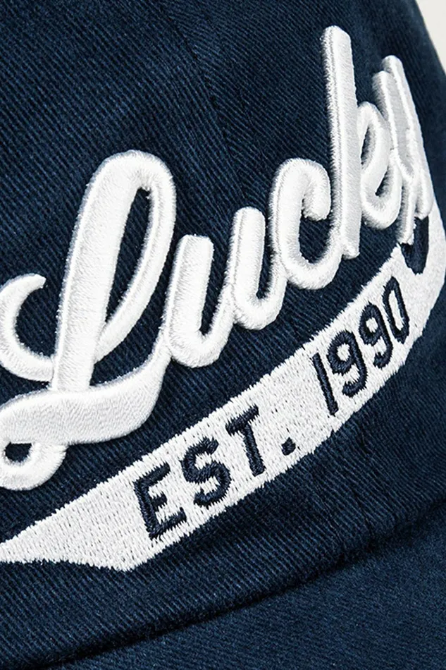 Lucky Brand Hats Lucky 1990 Embroidered Dad Hat Dark Blue 8211 WomenMen