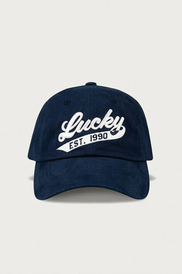 Lucky Brand Hats Lucky 1990 Embroidered Dad Hat Dark Blue 8211 WomenMen