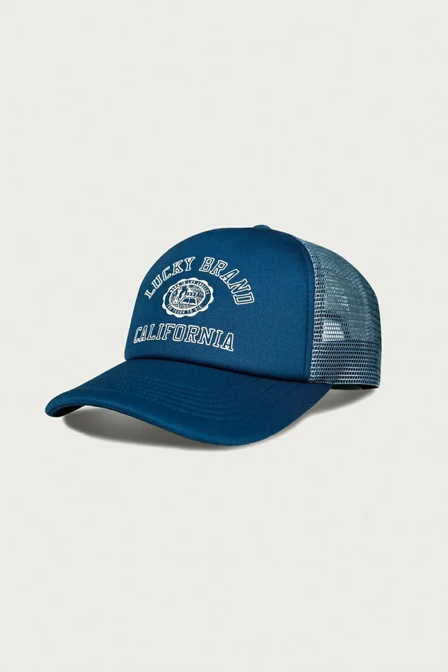 Lucky Brand Hats Lucky Collegiate Trucker Hat Rinse 8211 WomenMen