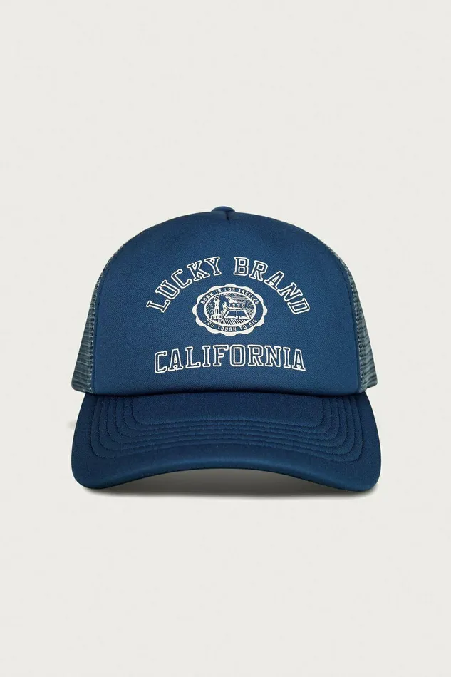 Lucky Brand Hats Lucky Collegiate Trucker Hat Rinse 8211 WomenMen