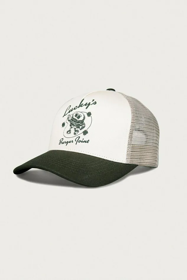 Lucky Brand Hats Luckys Burger Joint Trucker Light Green 8211 WomenMen