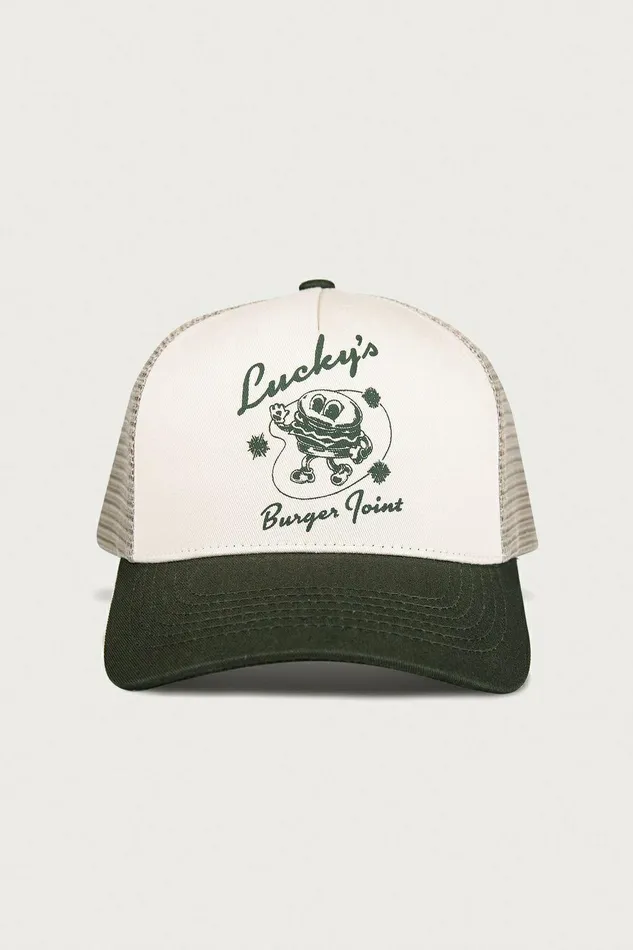 Lucky Brand Hats Luckys Burger Joint Trucker Light Green 8211 WomenMen