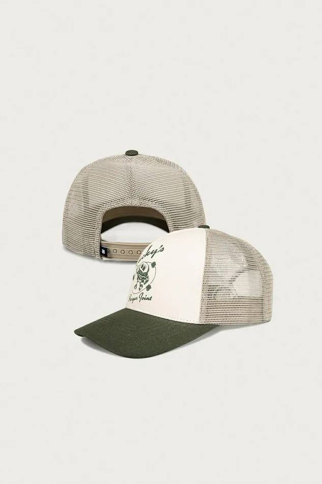 Lucky Brand Hats Luckys Burger Joint Trucker Light Green 8211 WomenMen