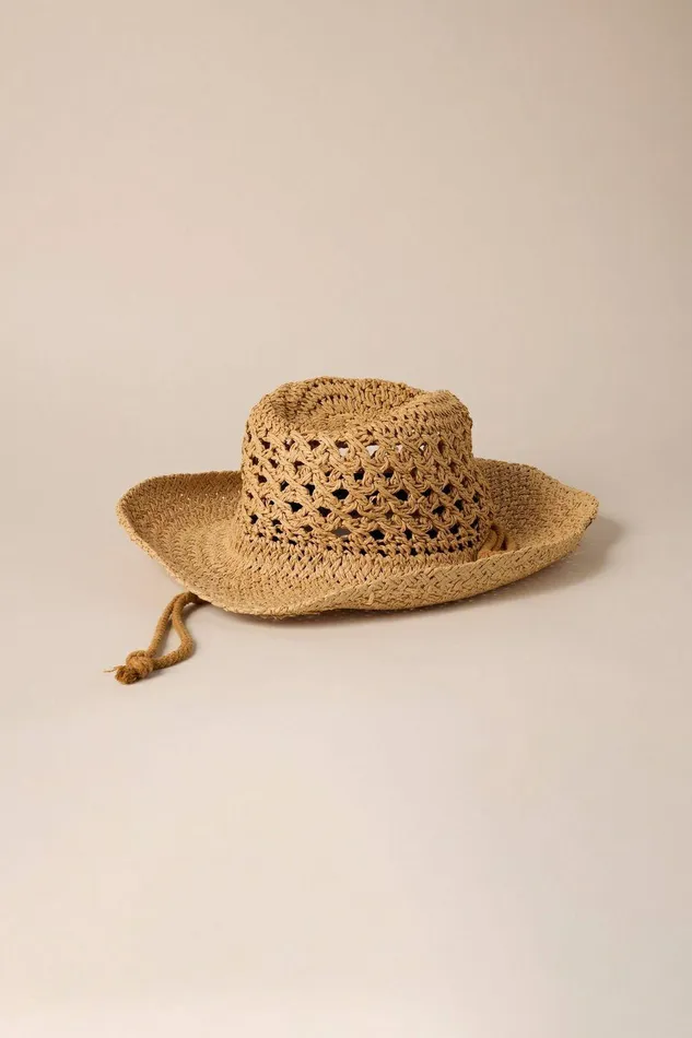 Lucky Brand Hats Woven Cowboy Hat With Strap Buff 8211 Women Lucky Brand Hats Woven Cowboy Hat With Strap Buff 8211 Women