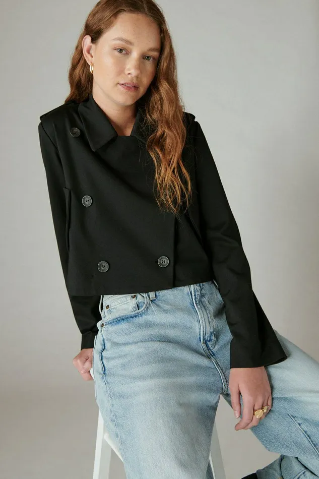 Lucky Brand Jackets and Outerwear Cropped Ponte Blazer Deep Black 8211 Women Lucky Brand Jackets and Outerwear Cropped Ponte Blazer Deep Black 8211 Women