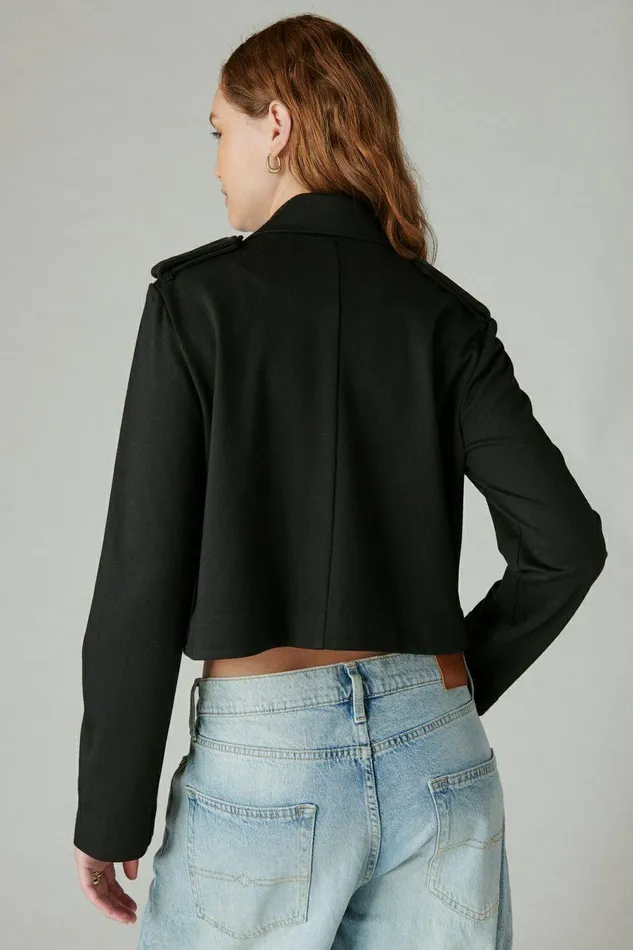 Lucky Brand Jackets and Outerwear Cropped Ponte Blazer Deep Black 8211 Women Lucky Brand Jackets and Outerwear Cropped Ponte Blazer Deep Black 8211 Women