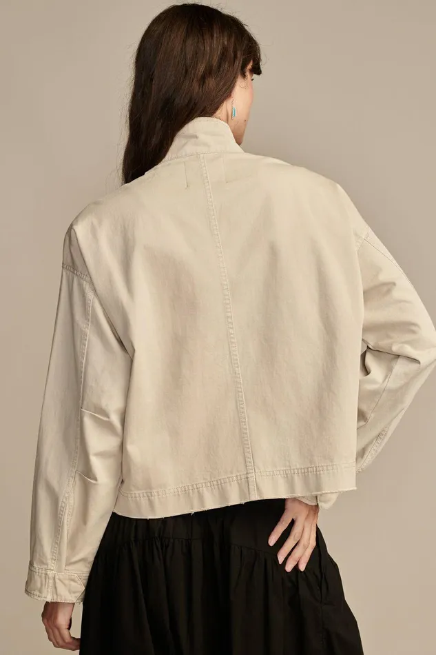 Lucky Brand Jackets and Outerwear Cropped Utility Jacket Tofu 8211 Women