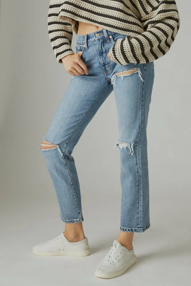 Lucky Brand Jeans High Rise Zoe Straight Saturn Dest 8211 Women