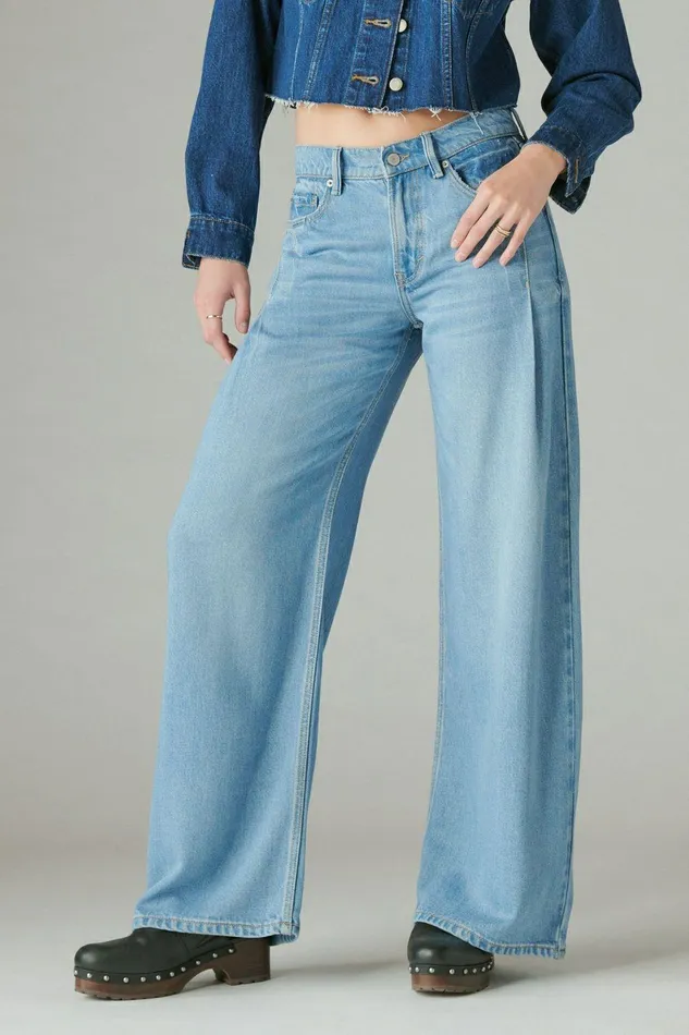 Lucky Brand Jeans Liquid Denim Luxe Palazzo River 8211 Women